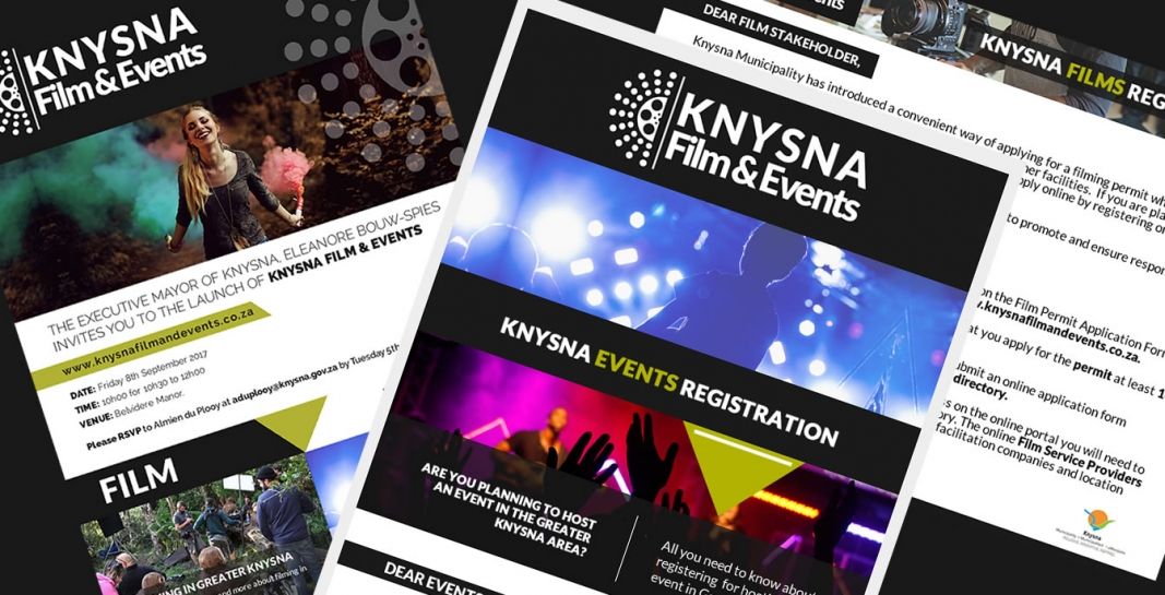 Knysna Film &amp; Events Marketing Material