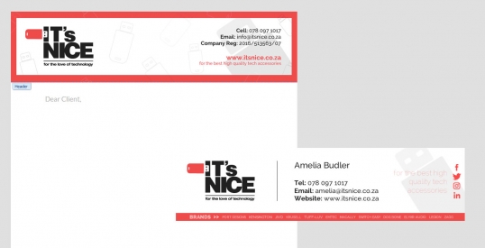 ITS NICE email signature & letterhead design